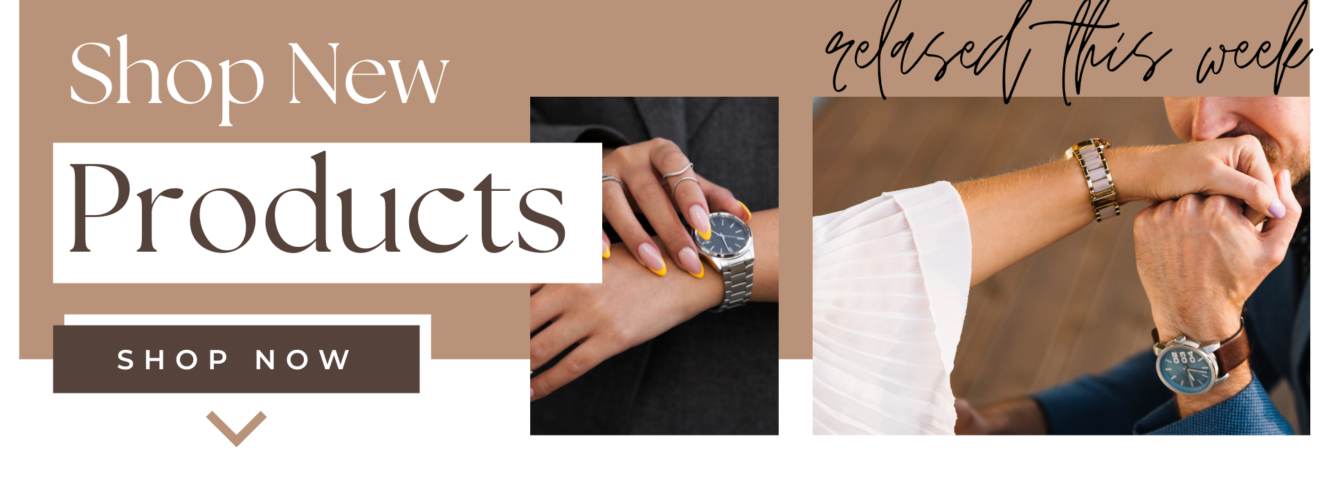 horizontal banner fashion shopping store watch'
